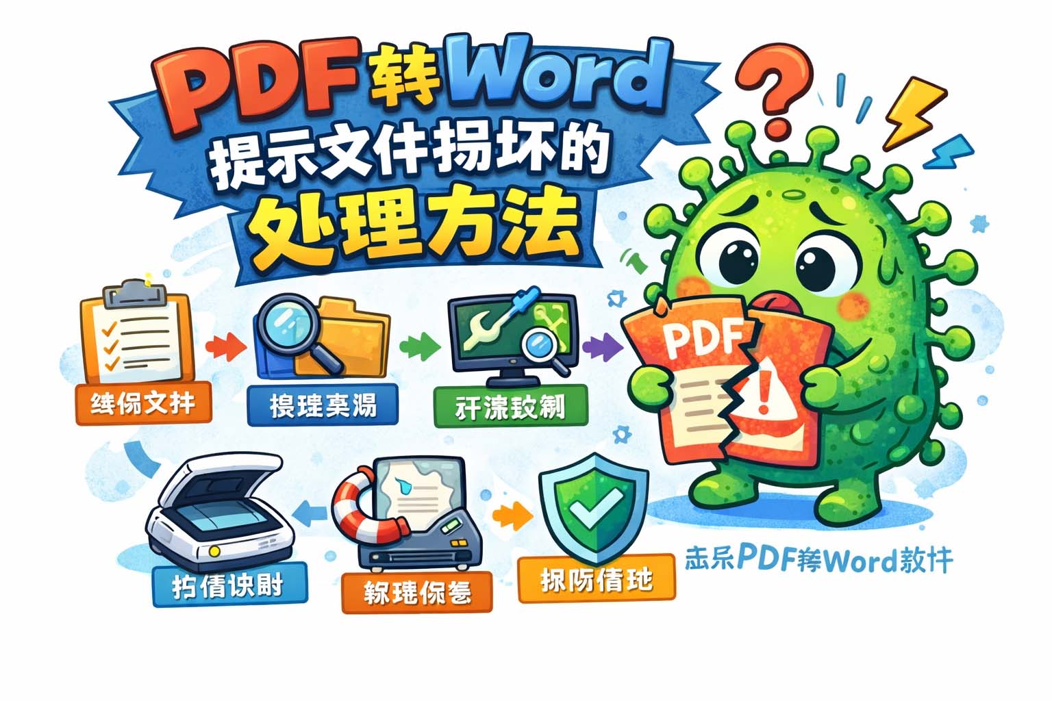 PDF转Word提示文件损坏的处理方法