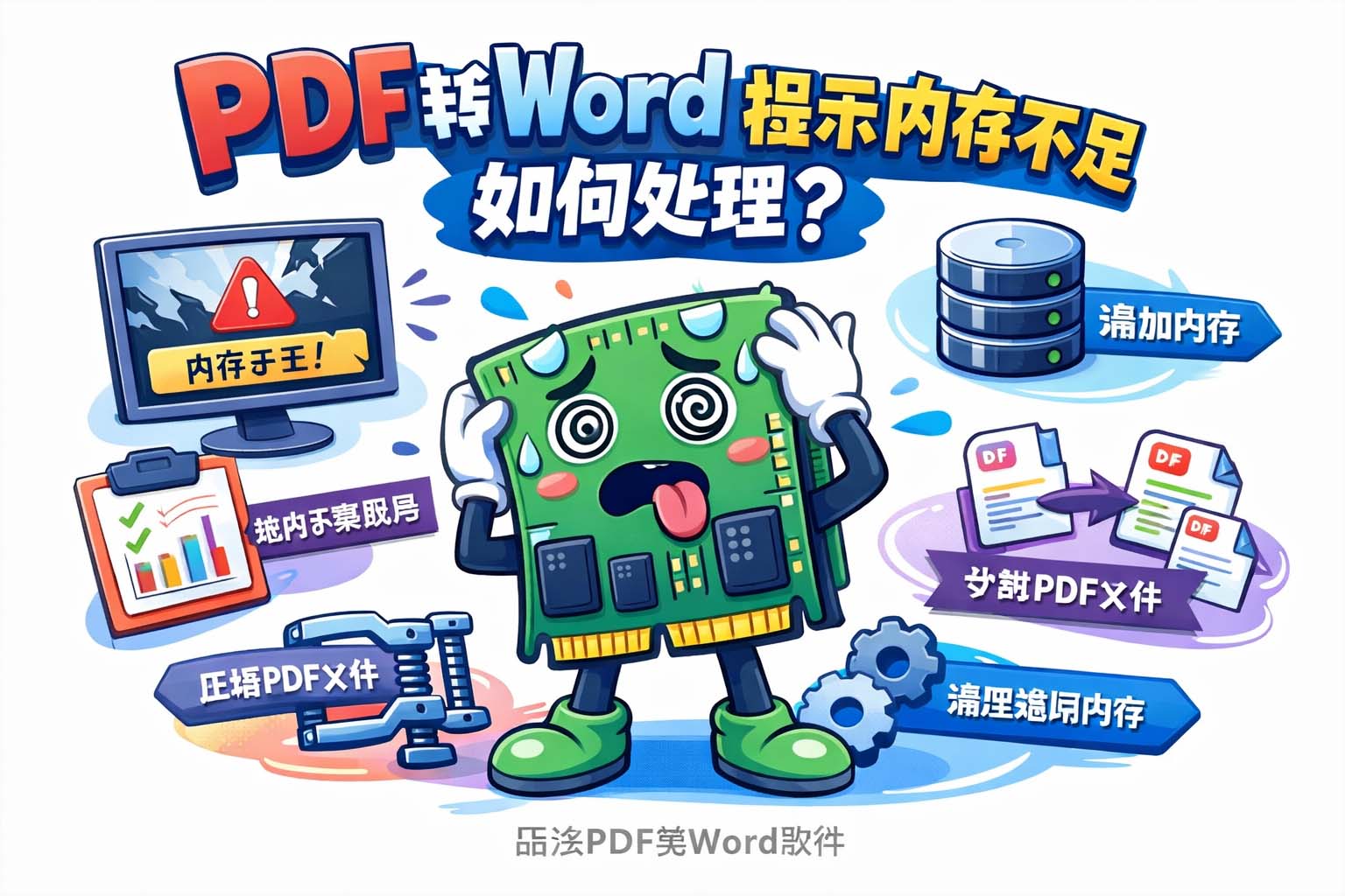 PDF转Word提示内存不足如何处理?