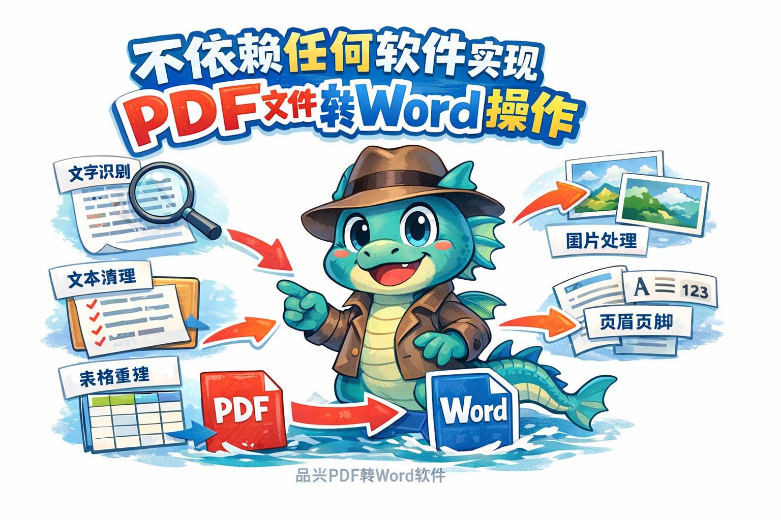 不依赖任何软件实现PDF文件转Word操作