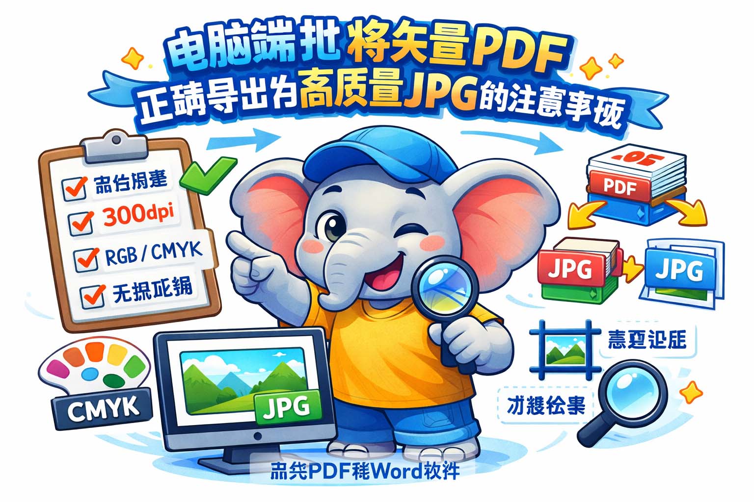 将矢量PDF正确导出为高质量JPG的注意事项