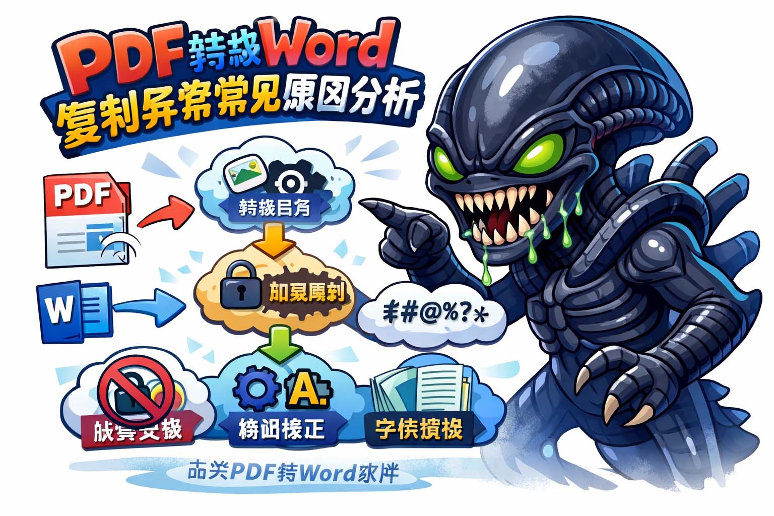 PDF转换Word复制异常常见原因分析