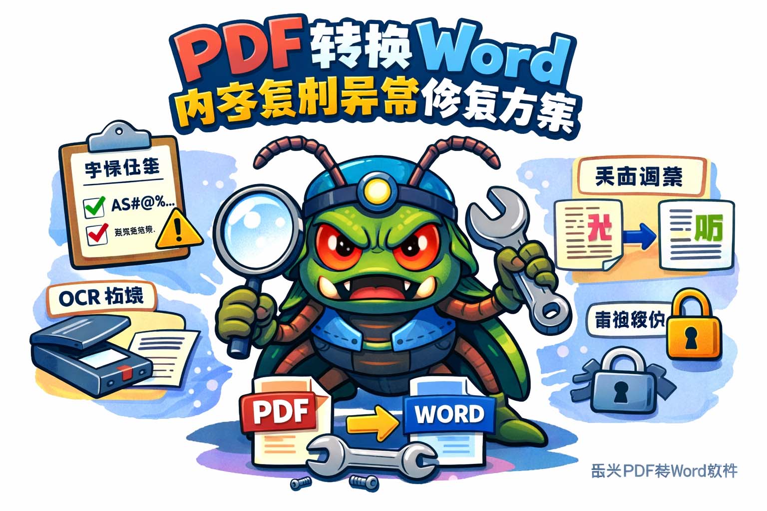 PDF转换Word内容复制异常修复方案