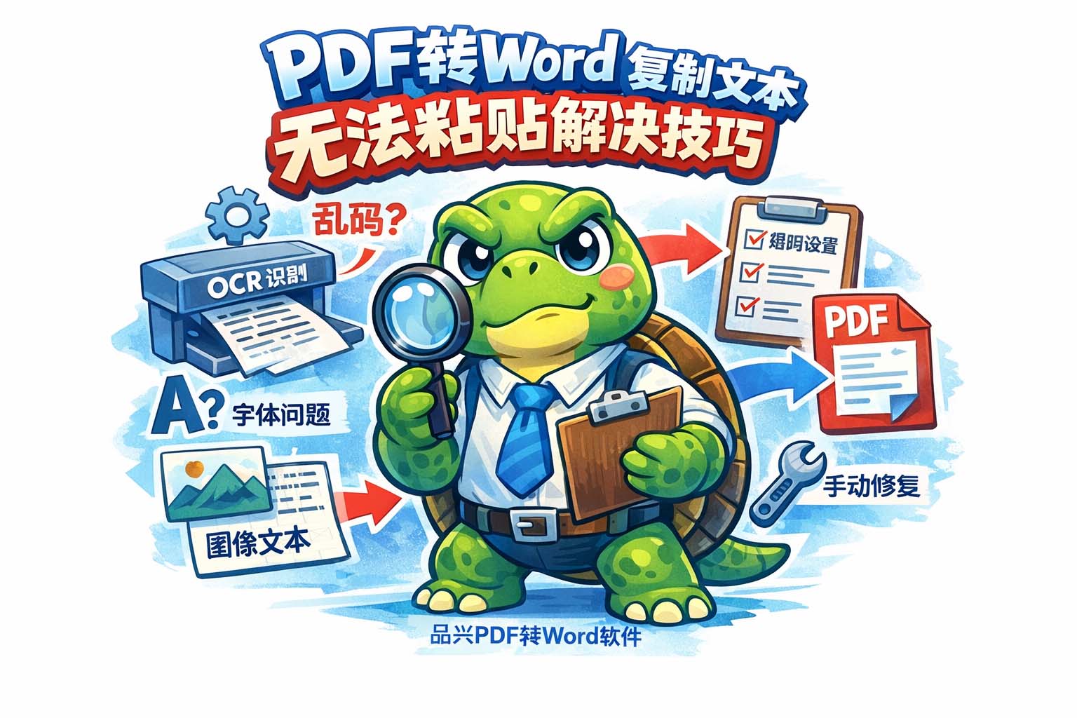 PDF转Word复制文本无法粘贴解决技巧