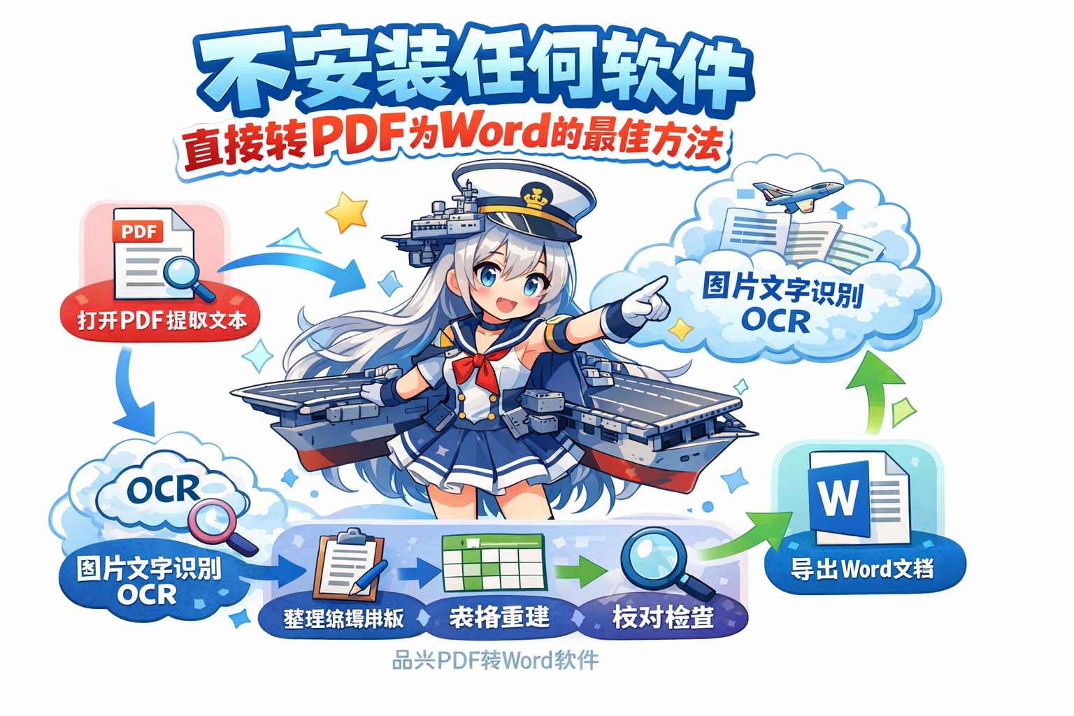 不安装任何软件直接转PDF为Word的最佳方法
