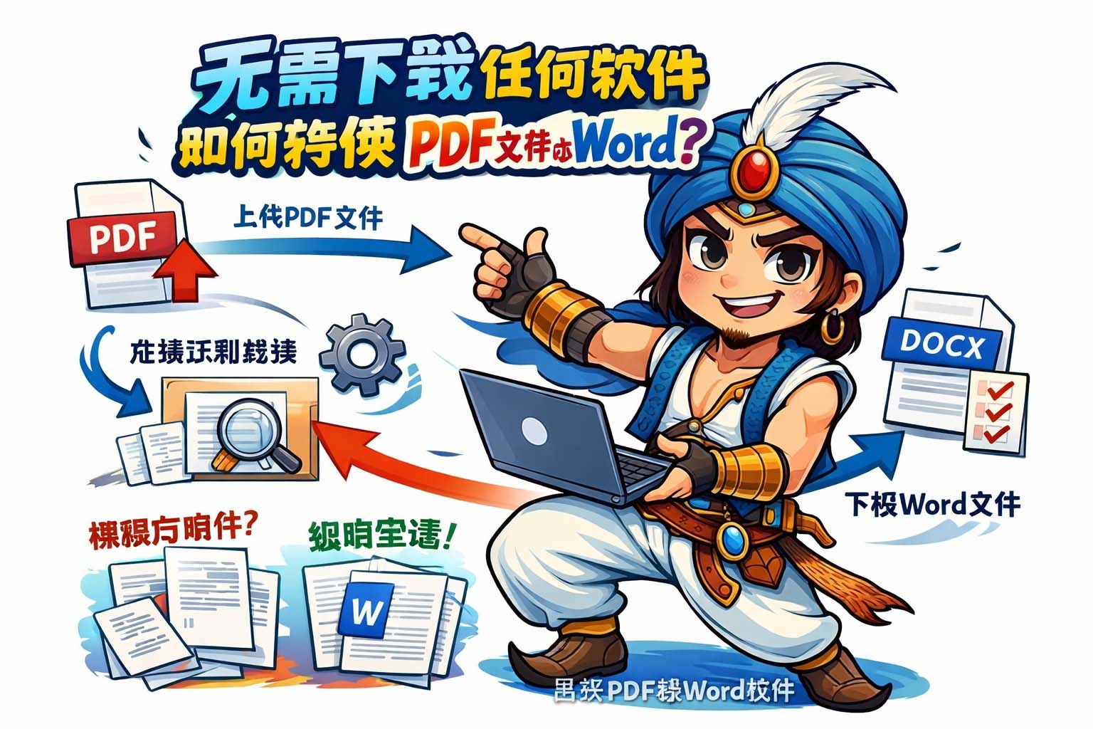 无需下载任何软件如何转换PDF文件为Word?