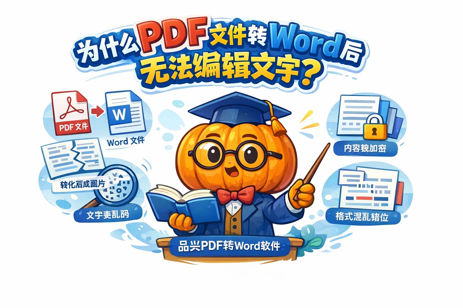 为什么PDF文件转Word后无法编辑文字?