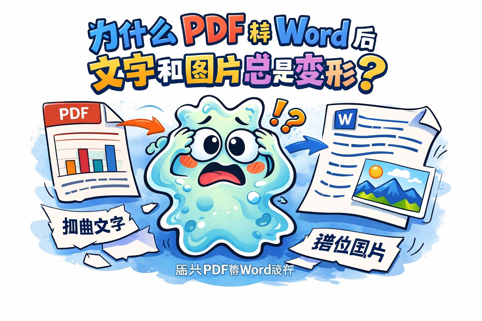 为什么PDF转Word后文字和图片总是变形?